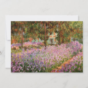 Festividades Monet - Irrises no Cartão de Saudação do Jardim de