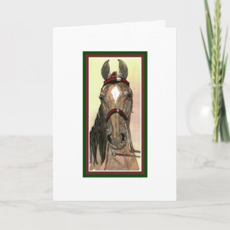 Festividades Mostre o cartão de Natal do cavalo