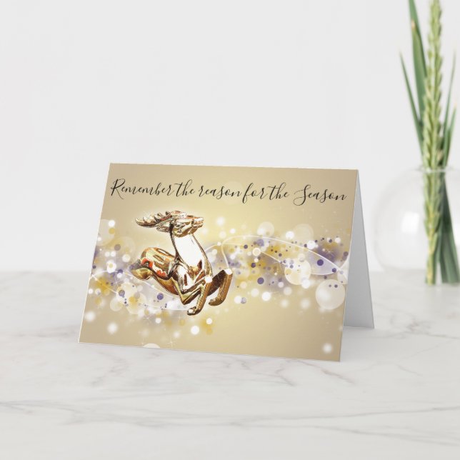 Festividades Motivo do Cartão de Natal Cristão (Frente)