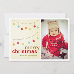 Festividades Motivos Modernos Feliz Cartão com fotos de Natal