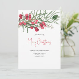 Festividades Movimentamos o Cartão de Natal Elegante de Aquarel