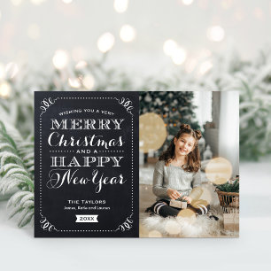 Festividades Muito Feliz Cartão de Saudação de Foto Dobrado de