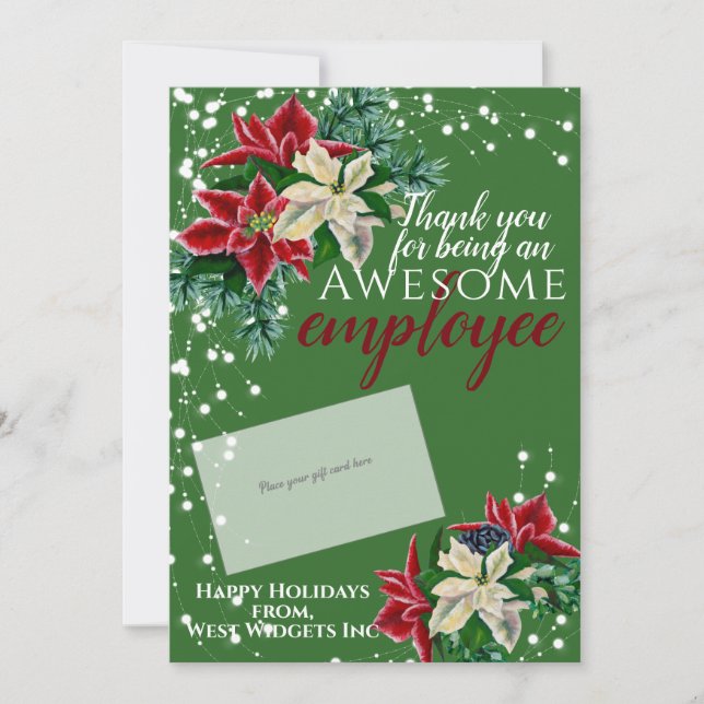 Festividades Muito Obrigado Ao Empregado Titular De Cartão De P (Frente)