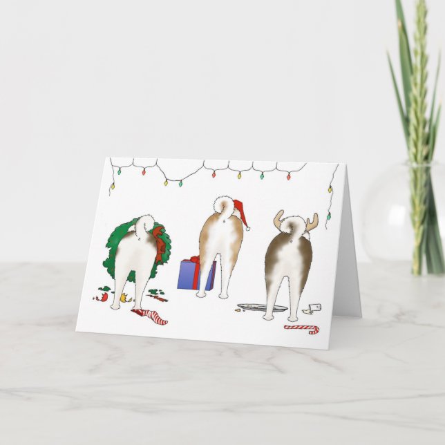 Festividades Nada termina um cartão do Natal de Akita (Frente)