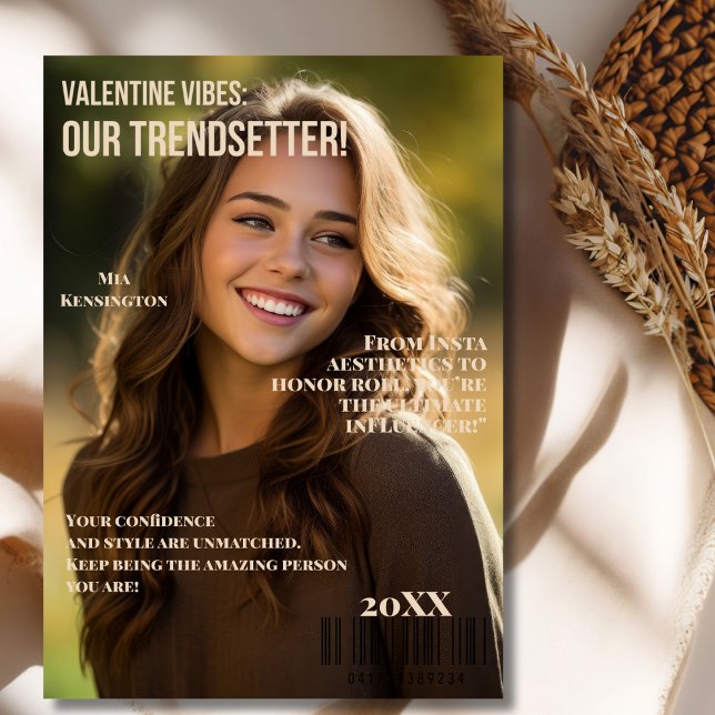 Festividades Namorados Vibes: Cartão de tributo do Trendsetter (Valentine Vibes: Trendsetter Tribute Card)