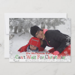 Festividades Não Posso Esperar Pelo Natal - Cartão de Foto de F
