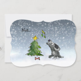 Festividades Não... um Cartão de Cartoon de Cães de Natal Silen