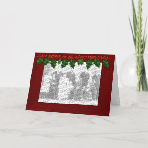 Festividades Natal Adicione seu Cartão Personalizável de Quadro