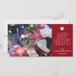 Festividades Natal - Cartão com fotos de 8" x 4"