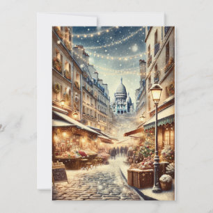 Festividades Natal Clássico Parisiense - Cartão de Natal