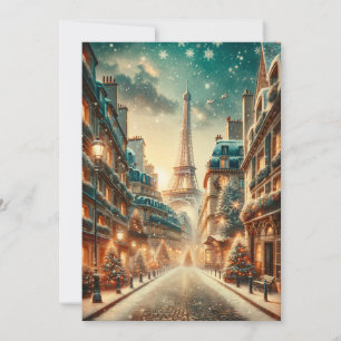Festividades Natal Clássico Parisiense - Cartão de Natal