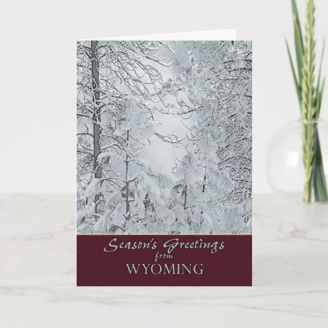 Festividades Natal do cartão de Wyoming (Frente)