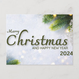 Festividades natal e novo ano 2024 cartão postal de férias