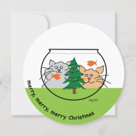 Festividades Natal em um Cartão de Férias do Fishbowl