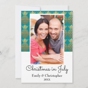 Festividades Natal no Cartão com fotos de abacaxi de julho