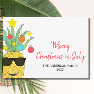 Festividades Natal No Cartão De Férias De Julho