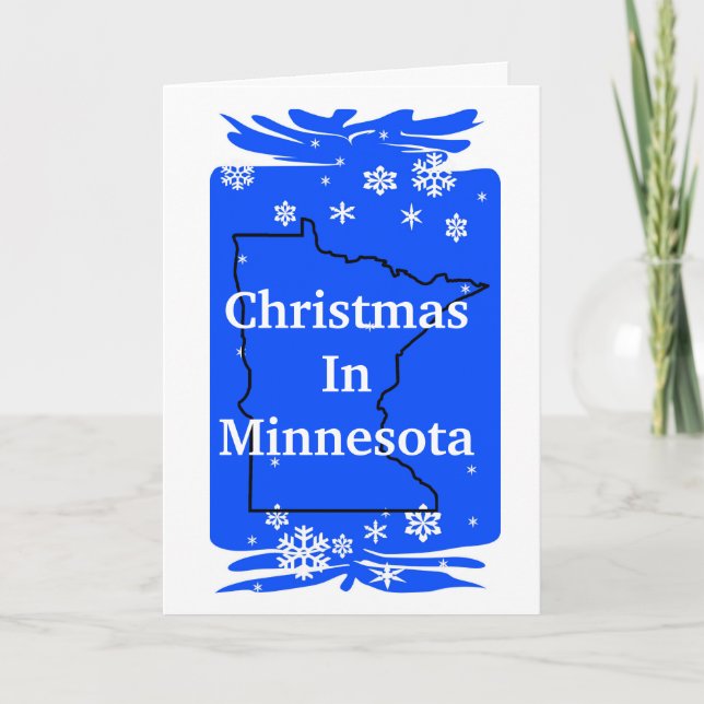 Festividades Natal no Cartão de Natal de Minnesota Personalize! (Frente)