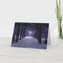 Festividades Natal no Cartão de Natal dos Pines