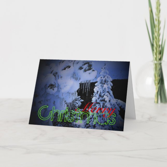 Festividades Natal no cartão de Yellowstone (Frente)