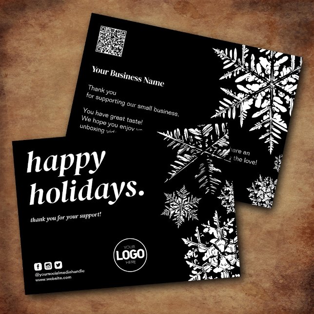 Festividades Natal - Obrigado - Cartão de Encomenda Comercial N (Criador carregado)