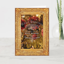 Festividades Natal para o Ouro de luxo - Cartão de Saudação