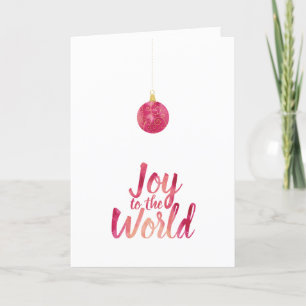 Festividades Natal Simples em Aquarela, Cartão de Boas Festas
