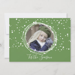 Festividades Neve Bolhas de Natal Cartão com fotos