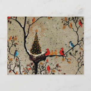 Festividades Ninho de Árvore de Natal ~ Cartão Postal