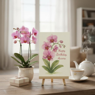 Festividades Nome Personalizado Vintage Watercolor - Cartão de 