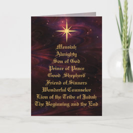 Festividades NOMES DE DEUS - Cartão de Natal Cristão