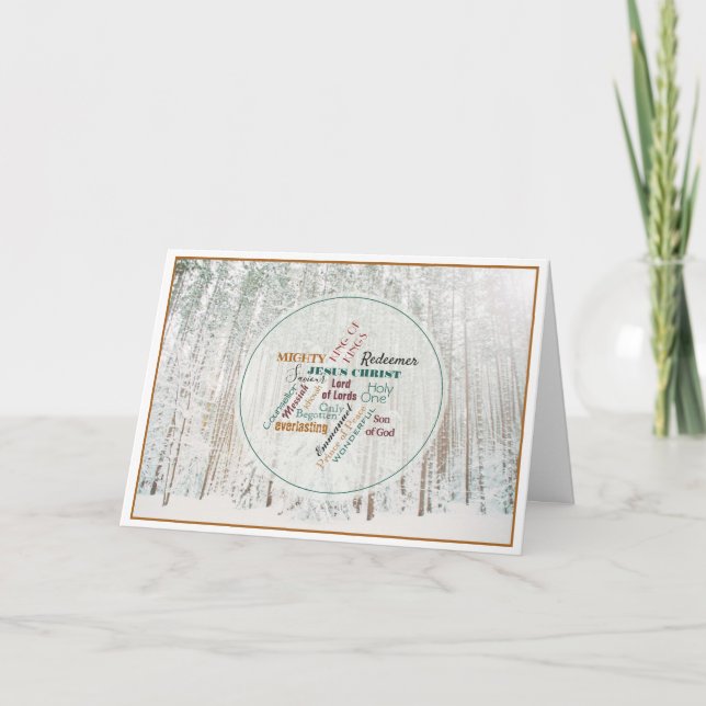 Festividades Nomes do Cartão de Férias de Natal de Jesus (Frente)