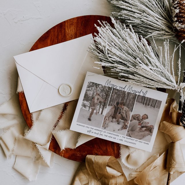 Festividades Nova Feliz Moderna E Cartão De Férias Casado (Criador carregado)