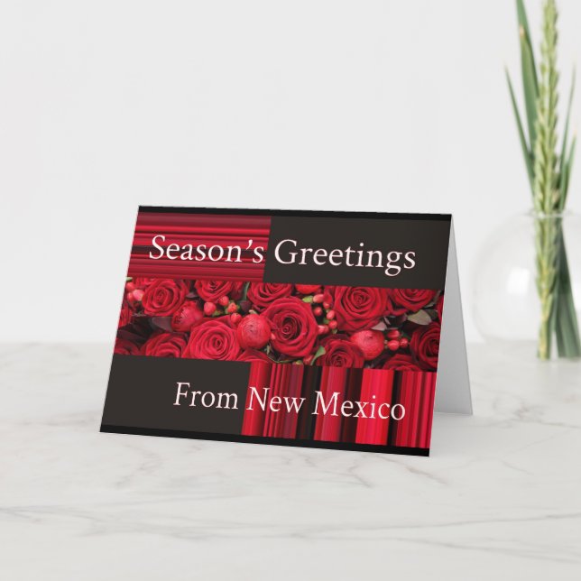 Festividades Novo Cartão de Natal do México com rosas (Frente)