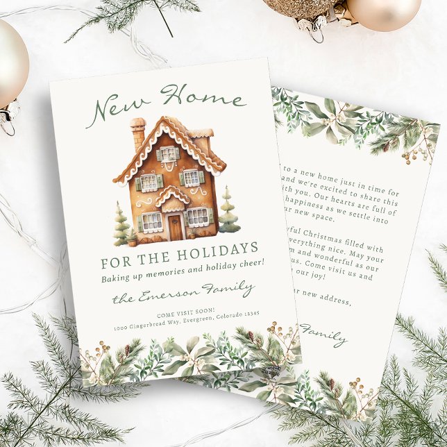 Festividades Novo Lar Para Cartão de Férias (New Home For Holidays Card
)