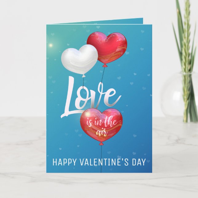 Festividades O Amor Está No Cartão De Saudação Do Balão De Namo (Frente)