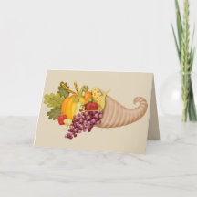 O cartão da acção de graças do Cornucopia