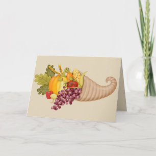 Festividades O cartão da acção de graças do Cornucopia