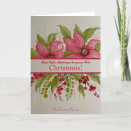 Festividades O Cartão de Natal de Poinsettia