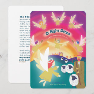 Festividades O Cartão de Natal Divino da Noite