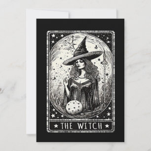 Festividades O cartão de Tarot da bruxa Halloween Vintage Bruxa