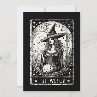 Festividades O cartão de Tarot da bruxa Halloween Vintage Bruxa
