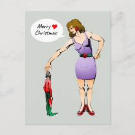 Festividades O cartão postal de Natal do pequeno elfo