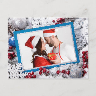 Festividades O cartão postal de Natal personalizado da FOTO