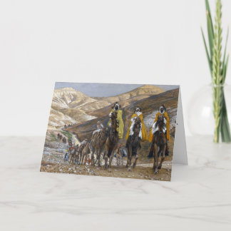 Festividades O cartão "The Magi Journeying" de Tissot