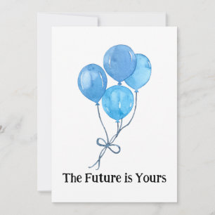 Festividades O Futuro é Seu - Cartão de Graduação de Aquarela
