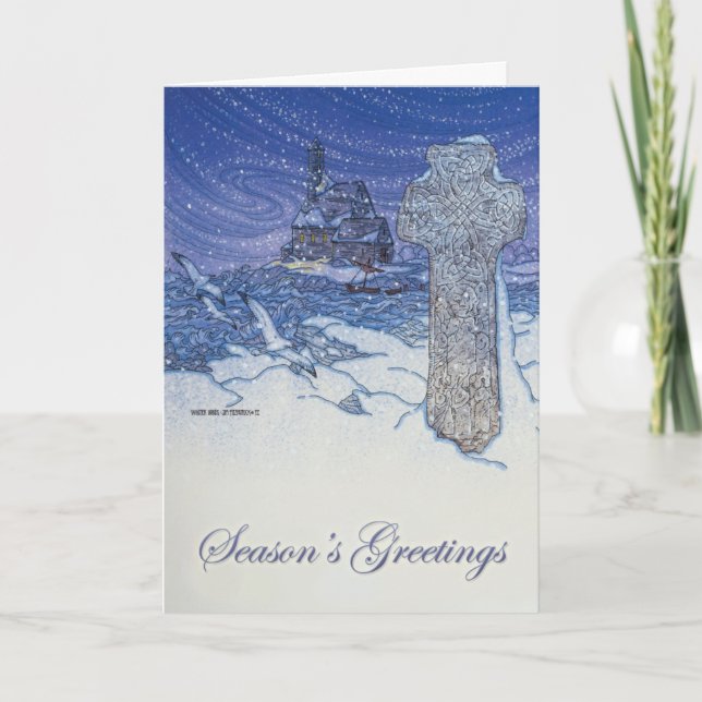 Festividades O inverno enrola o cartão de Natal (Frente)