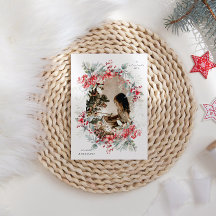 O Natal Clássico Carrega Um Cartão De Férias Fotog