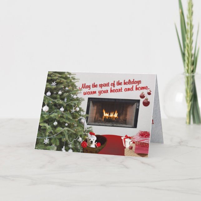 Festividades O Natal Ocidental quer um Cartão de Saudação #2 (Frente)