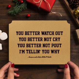 Festividades O Noel Engraçado Está Chegando Ao Cartão De Natal 