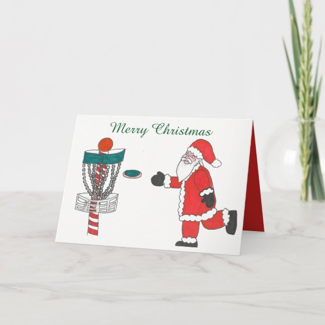 Festividades O papai noel causa o jogo do cartão de Natal do (Frente)